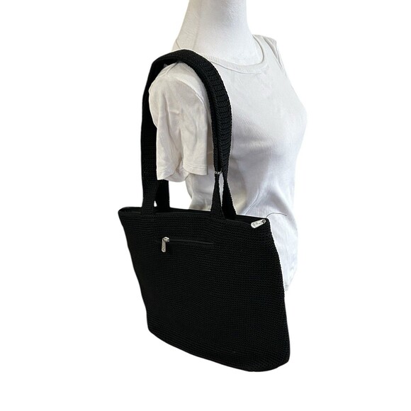 The Sak Large Shoulder Crochet Bag Double Straps NWOT Black - Picture 1 of 5